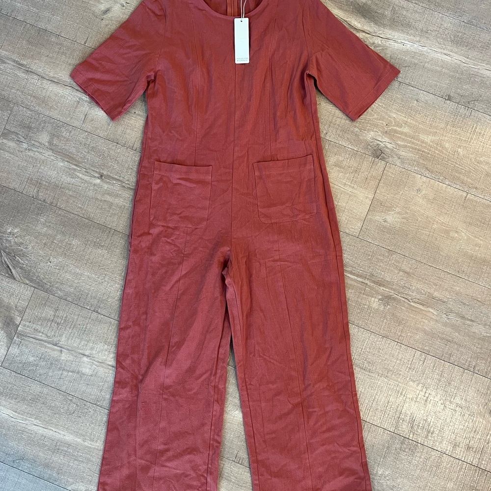 Rust Red Jumpsuit with Pockets